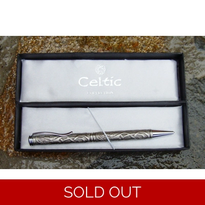 QUALITY CELTIC BIRD DESIGN PEWTER PEN